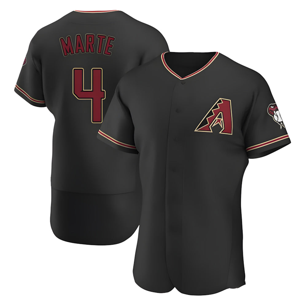 Elroe A.Diamondbacks #4 Ketel Marte Player Black Limited Elite Stitched Jerseys