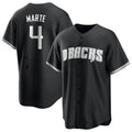 Elroe A.Diamondbacks #4 Ketel Marte Player Black Pointed collar Replica Game Stitched Jerseys