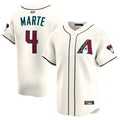 Elroe A.Diamondbacks #4 Ketel Marte Player Cream Limited Stitched Jerseys