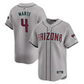 Elroe A.Diamondbacks #4 Ketel Marte Player Gray Replica Game Stitched Jerseys