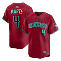 Elroe A.Diamondbacks #4 Ketel Marte Player Red Home Limited Stitched Jerseys