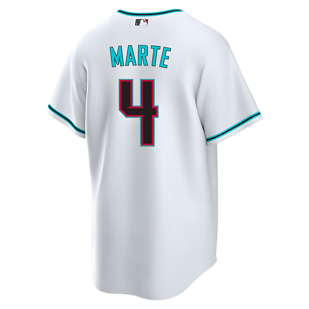 Elroe A.Diamondbacks #4 Ketel Marte Player White Replica Alt Game Stitched Jerseys