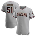Elroe A.Diamondbacks #51 Randy Johnson Player Gray Authentic Road Stitched Jerseys