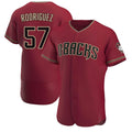 Elroe A.Diamondbacks #57 Eduardo Rodriguez Player Red Authentic Crimson Stitched Jersey