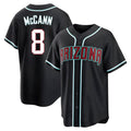 Elroe A.Diamondbacks #8 James McCann Player Black Replica Fashion Out Stitched Jersey