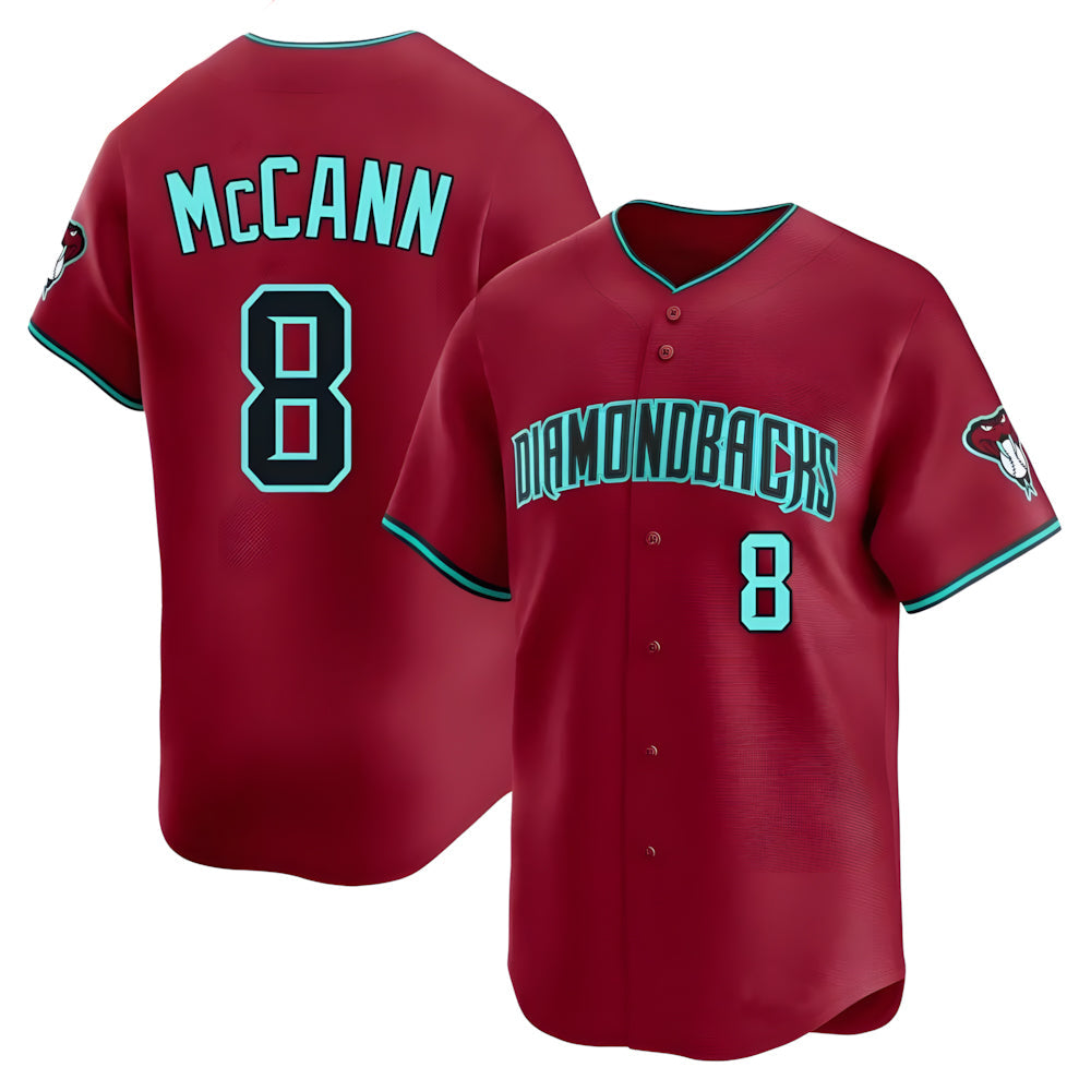 Elroe A.Diamondbacks #8 James McCann Player Red Limited Alternate Stitched Jersey