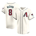 Elroe A.Diamondbacks #8 James McCann Player White Red Limited Home Stitched Jersey