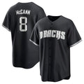 Elroe A.Diamondbacks #8 James McCann Player White Replica Black 2026 World Series Stitched Jersey