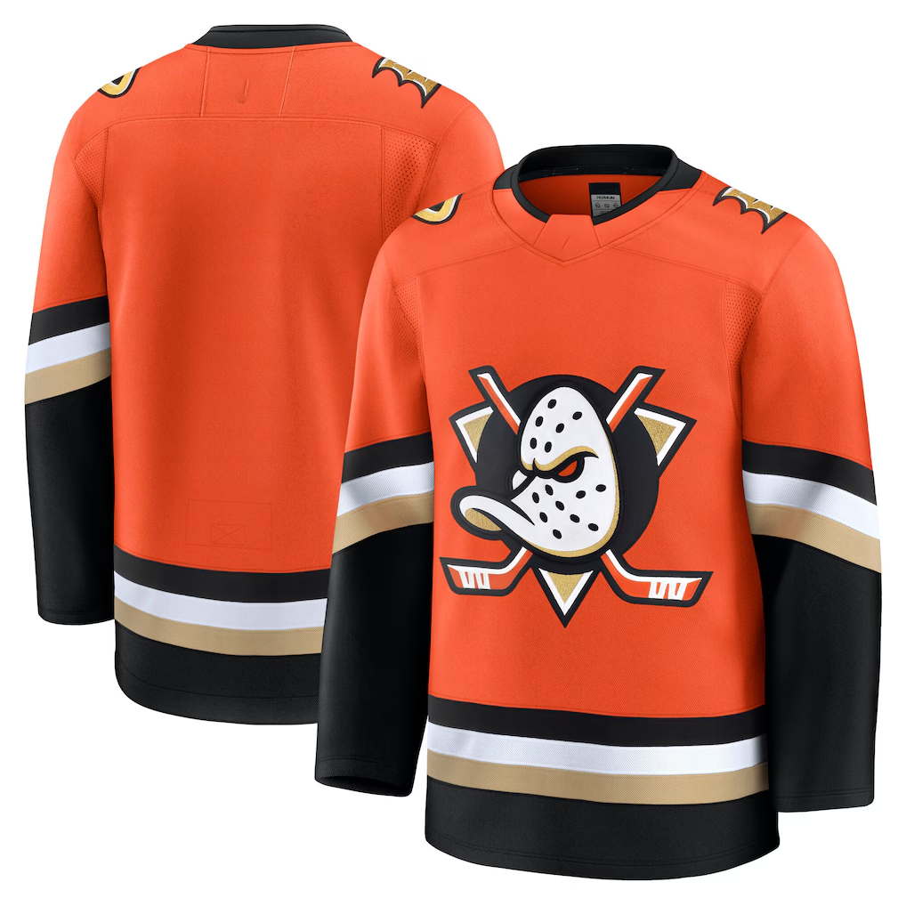Elroe A.Ducks Orange Home Premium Jerseys