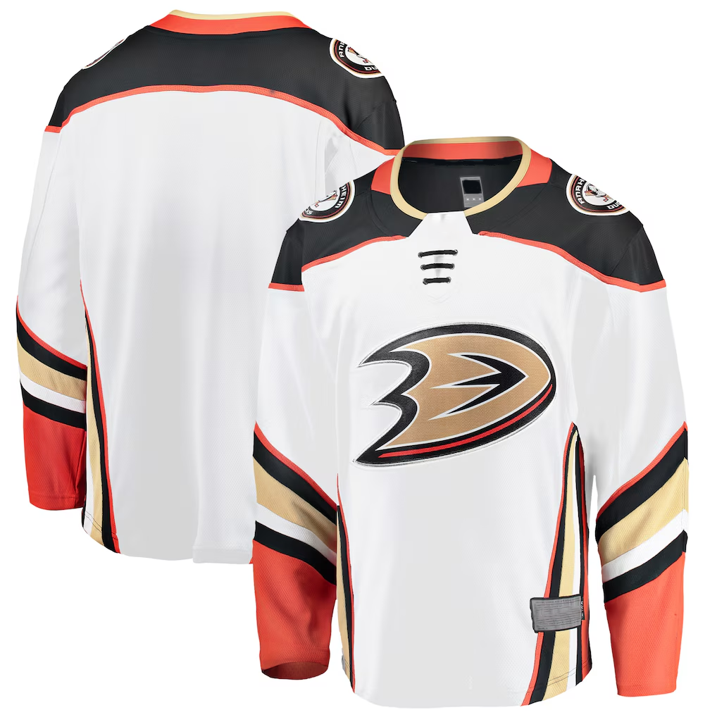 Elroe A.Ducks White Breakaway Away Jerseys
