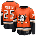 Elroe A.Ducks #25 Ryan Poehling Orange Home Breakaway Jerseys