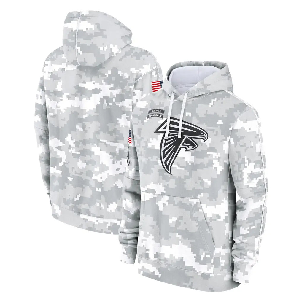Elroe A.Falcons Arctic Camo Salute to Service Limited Hoodie Blank Player Stitched Jerseys