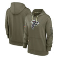 Elroe A.Falcons Olive 2025 Salute to Service Pullover Hoodie Blank Player Stitched Jerseys