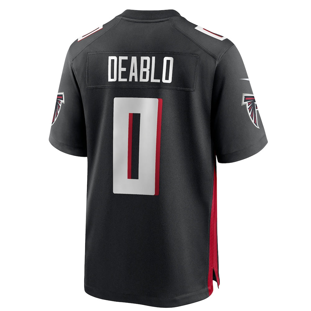 Elroe A.Falcons #0 Divine Deablo Player Black Home Game Stitched Jerseys