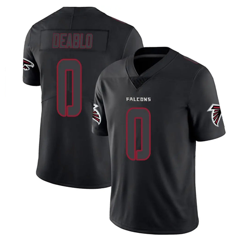 Elroe A.Falcons #0 Divine Deablo Player Black Impact Limited Game Stitched Jerseys