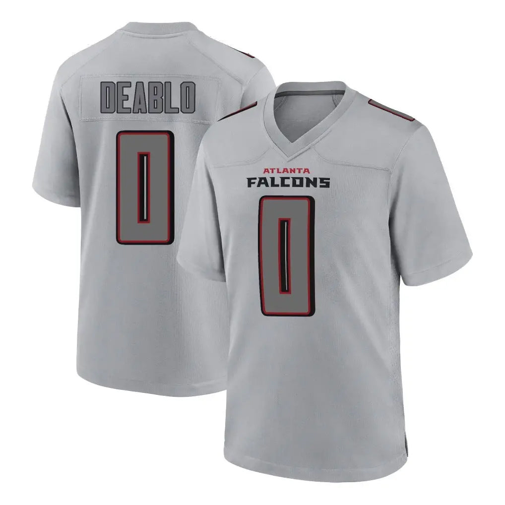 Elroe A.Falcons #0 Divine Deablo Player Gray Fashion Home Game Stitched Jerseys
