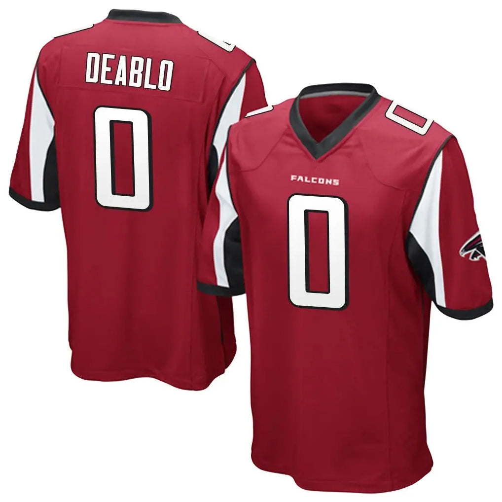 Elroe A.Falcons #0 Divine Deablo Player Red Color Vapor Home Game Stitched Jerseys