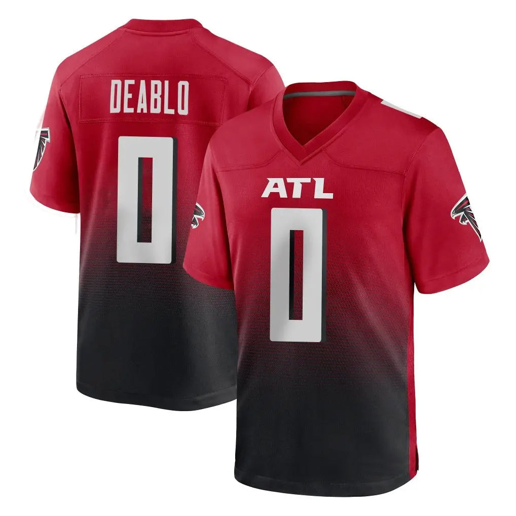 Elroe A.Falcons #0 Divine Deablo Player Red Home Game Stitched Jerseys