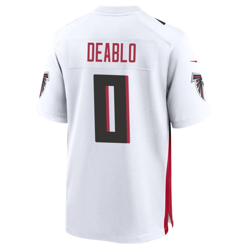 Elroe A.Falcons #0 Divine Deablo Player White Home Game Stitched Jerseys
