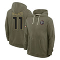 Elroe A.Falcons #11 Jalon Walker Player Olive 2025 Salute to Service Hoodies Stitched Jerseys