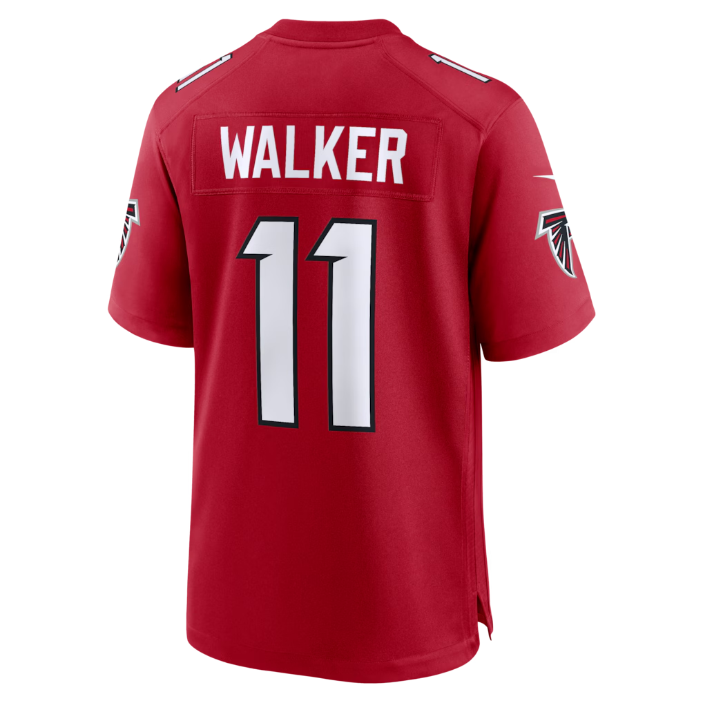 Elroe A.Falcons #11 Jalon Walker Red Game Stitched Jerseys
