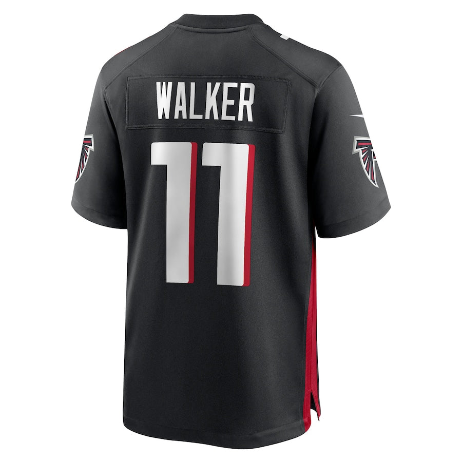 Elroe A.Falcons #11 Jalon Walker Player Black Home Game Stitched Jerseys