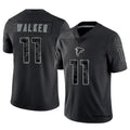 Elroe A.Falcons #11 Jalon Walker Player Black RFLCTV Limited Stitched Jerseys