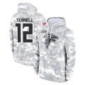 Elroe A.Falcons #12 Avieon Terrell Player Arctic Camo Salute to Service Limited Hoodie Stitched Jerseys