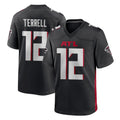 Elroe A.Falcons #12 Avieon Terrell Player Black Home Game Stitched Jerseys