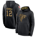 Elroe A.Falcons #12 Avieon Terrell Player Black Salute to Service Limited Black Hoodie Stitched Jerseys