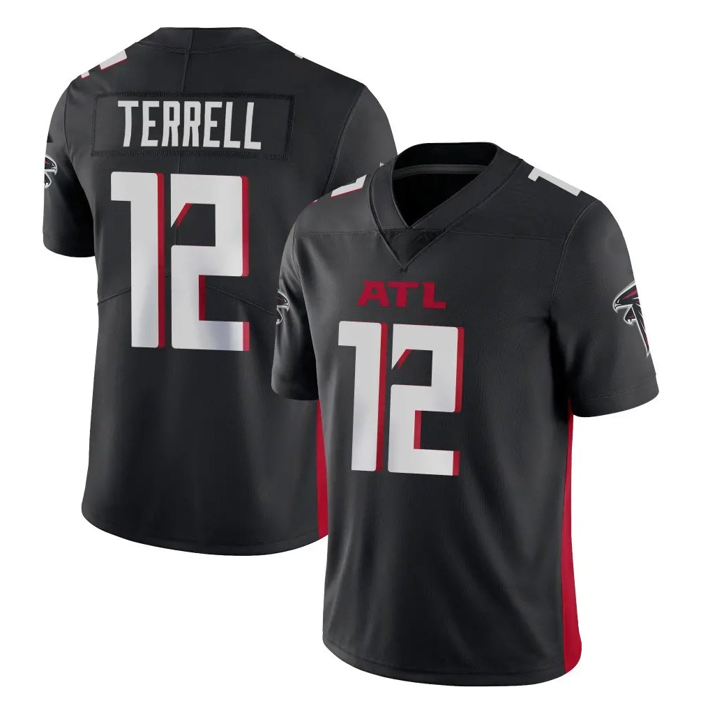 Elroe A.Falcons #12 Avieon Terrell Player Black Vapor Untouchable Limited Home Game Stitched Jerseys