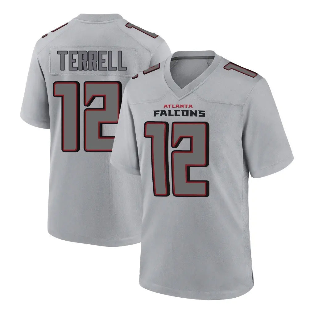Elroe A.Falcons #12 Avieon Terrell Player Gray Fashion Home Game Stitched Jerseys