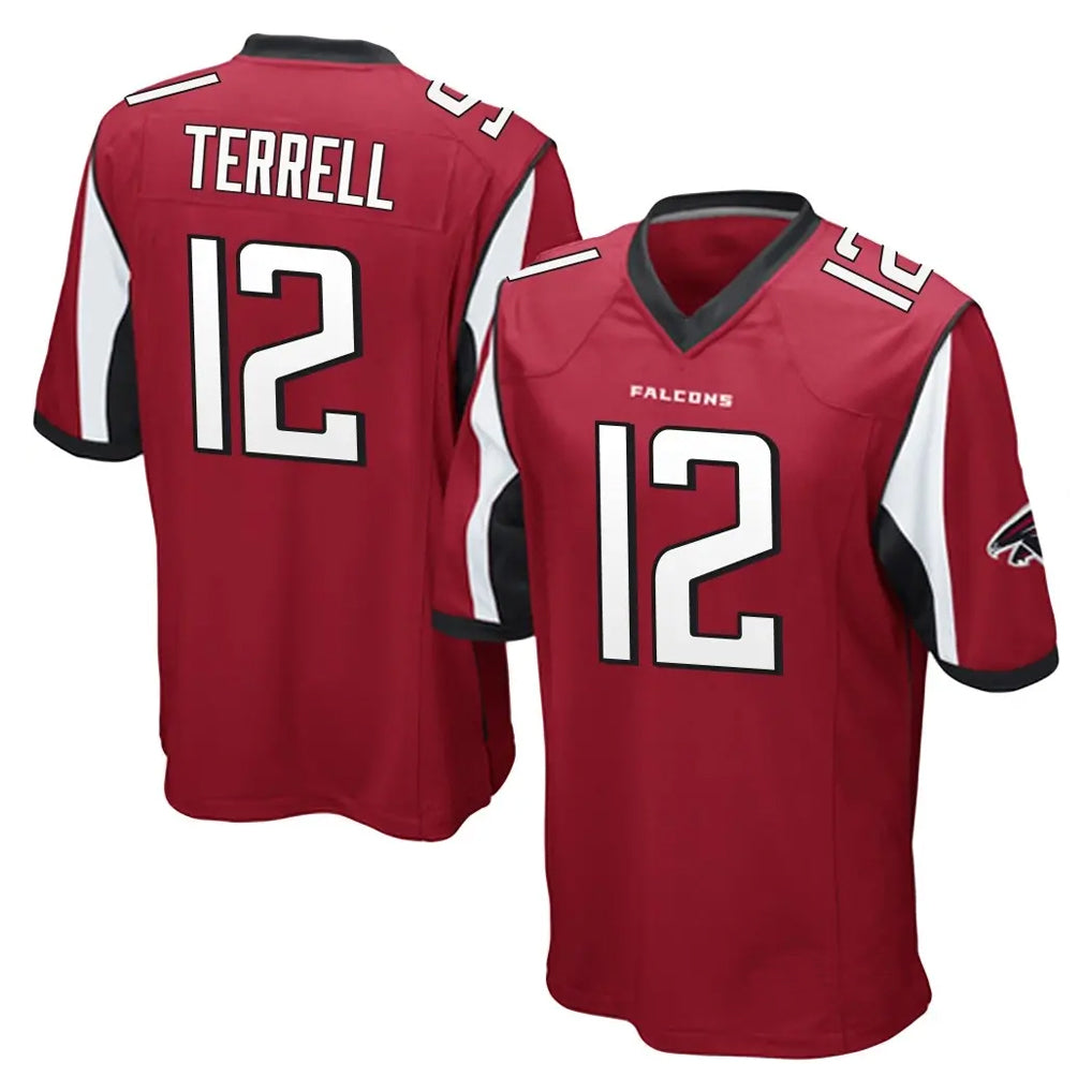 Elroe A.Falcons #12 Avieon Terrell Player Red Color Vapor Home Game Stitched Jerseys