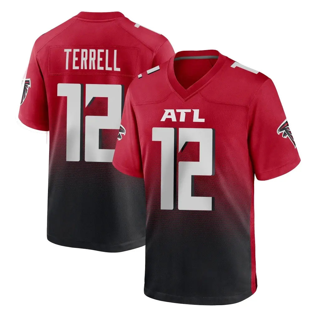 Elroe A.Falcons #12 Avieon Terrell Player Red Home Game Stitched Jerseys