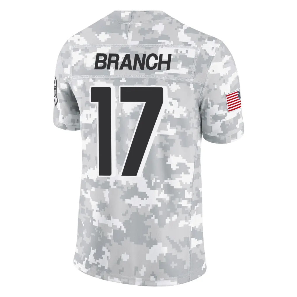 Elroe A.Falcons #17 Zachariah Branch Player Arctic Camo Salute to Service Limited Stitched Jerseys