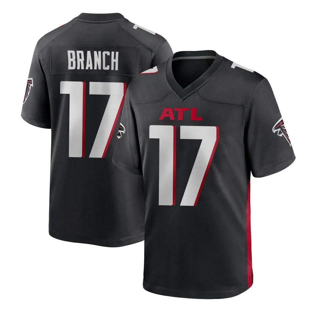Elroe A.Falcons #17 Zachariah Branch Player Black Home Game Stitched Jerseys