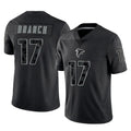 Elroe A.Falcons #17 Zachariah Branch Player Black RFLCTV Limited Stitched Jerseys