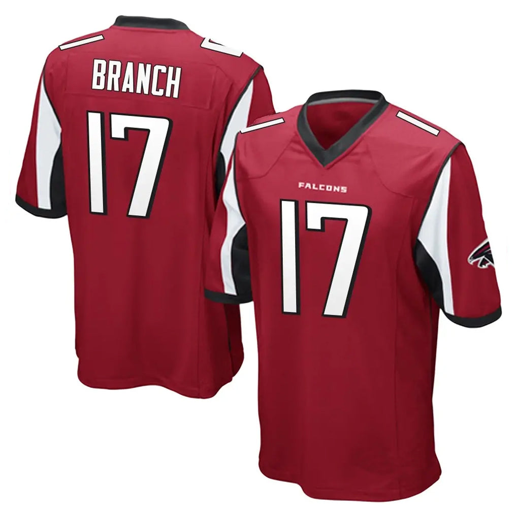 Elroe A.Falcons #17 Zachariah Branch Player Red Color Vapor Home Game Stitched Jerseys