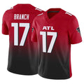 Elroe A.Falcons #17 Zachariah Branch Player Red Vapor F.U.S.E. Limited Stitched Jerseys