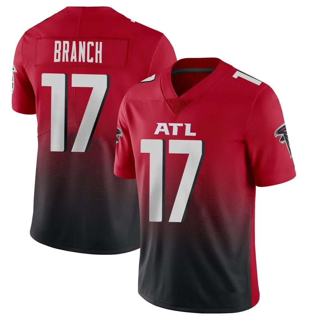 Elroe A.Falcons #17 Zachariah Branch Player Red Vapor Untouchable Limited Home Game Stitched Jerseys