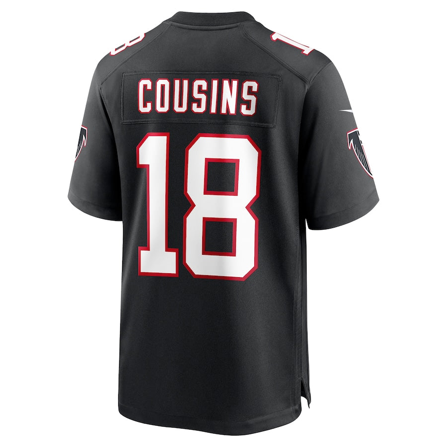 Elroe A.Falcons #18 Kirk Cousins Player Black Limited Home Game Stitched Jerseys