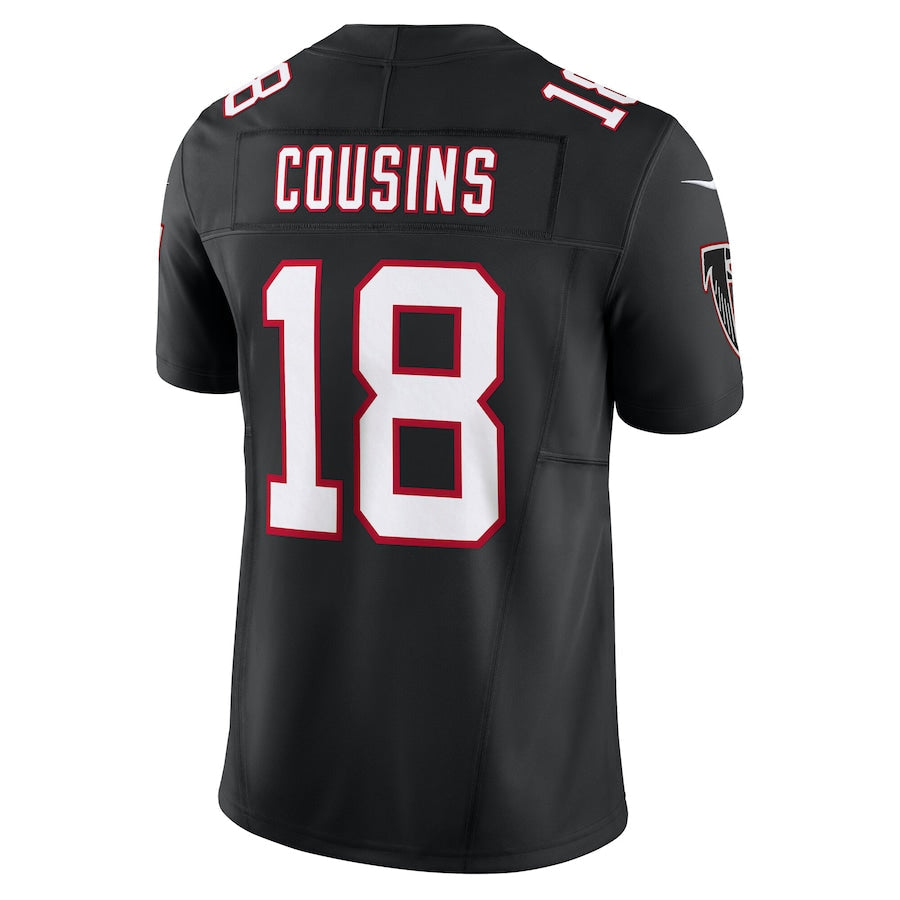 Elroe A.Falcons #18 Kirk Cousins Player Black Vapor F.U.S.E. Limited Home Game Stitched Jerseys