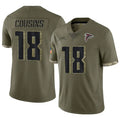 Elroe A.Falcons #18 Kirk Cousins Player Olive Salute To Service Limited Stitched Jerseys
