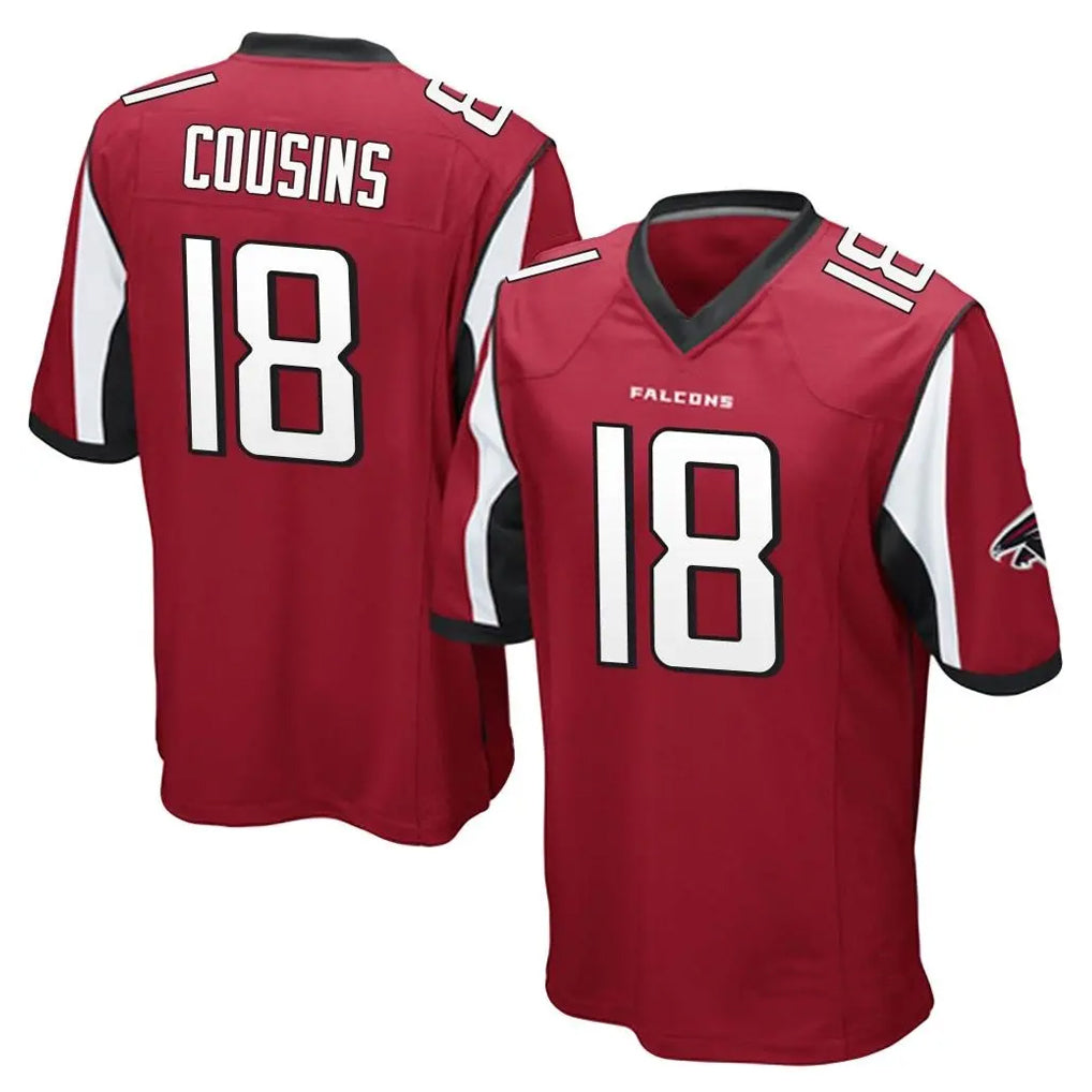 Elroe A.Falcons #18 Kirk Cousins Player Red Color Vapor Home Game Stitched Jerseys