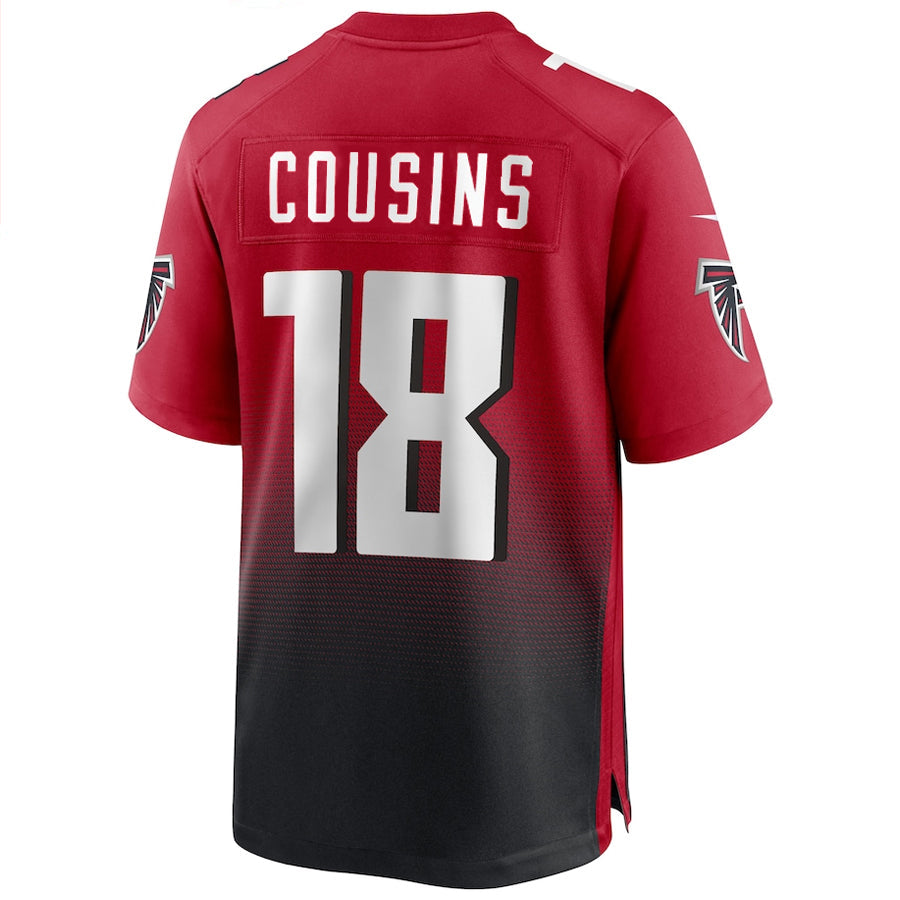 Elroe A.Falcons #18 Kirk Cousins Player Red Home Game Stitched Jerseys