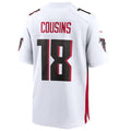 Elroe A.Falcons #18 Kirk Cousins Player White Home Game Stitched Jerseys