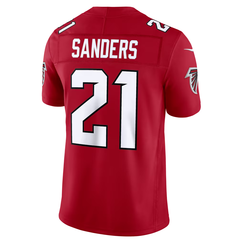 Elroe A.Falcons #21 Deion Sanders Red Vapor F.U.S.E. Stitched Retired Limited Jerseys