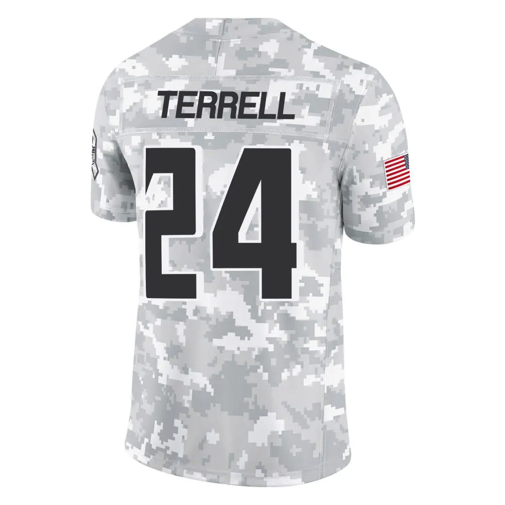 Elroe A.Falcons #24 A.J. Terrell Jr. Player Arctic Camo Salute to Service Limited Stitched Jerseys