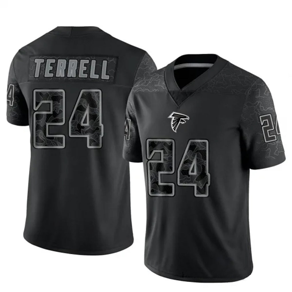 Elroe A.Falcons #24 A.J. Terrell Jr. Player Black RFLCTV Limited Stitched Jerseys