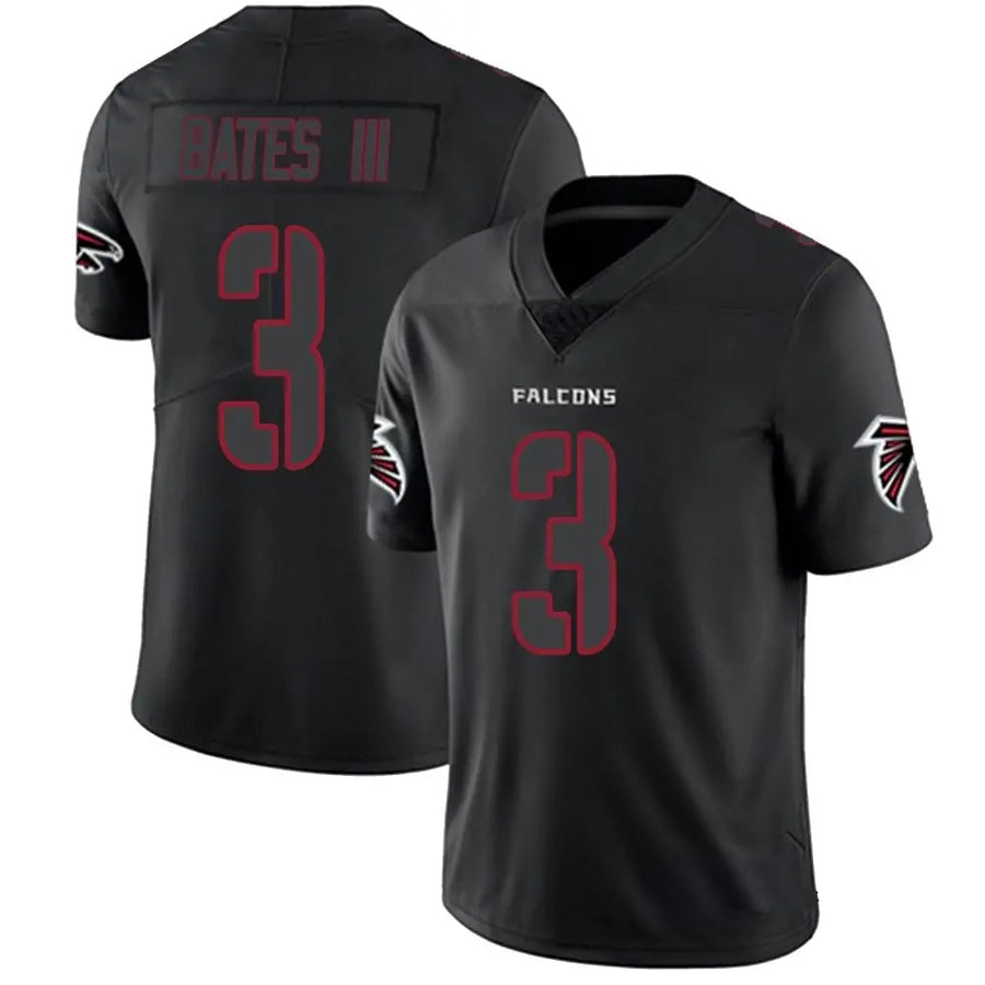 Elroe A.Falcons #3 Jessie Bates III Player Black Impact Limited Stitched Jerseys